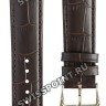 Коричневый кожаный ремешок Certina C600021032 / C610021031, теленок, 20/18, стальная пряжка, для часов Certina DS Caimano C035.407, C035.410