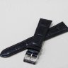 Черный кожаный ремешок из кожи теленка STAILER ORIGINAL 1521A-2001 размер (20/16 мм), длина M (105 / 70 мм) с тиснением под кожу крокодила