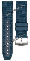 Синий каучуковый ремешок Tissot T604047744 с тканевой накладкой, 23/22, титановая пряжка, для часов Tissot T-Touch T121.420.47.051.06 T-Touch Connect Solar