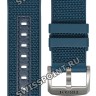 Синий каучуковый ремешок Tissot T604047744 с тканевой накладкой, 23/22, титановая пряжка, для часов Tissot T-Touch T121.420.47.051.06 T-Touch Connect Solar