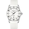 Белый каучуковый ремешок Certina C610019577, 22/20, без замка, для часов Certina Ds First C014.410.17.011.00