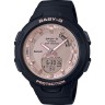 Черный полимерный ремешок Casio 10573439 для часов Casio BSA-B100-1A, BSA-B100MF-1A