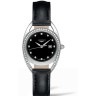 Черный кожаный ремешок Longines L682145700, 14/14, без замка, для часов Longines Equestrian Collection L6.142.0, L6.142.4, L6.131.0, L6.131.4, L6.137.0, L6.137.4