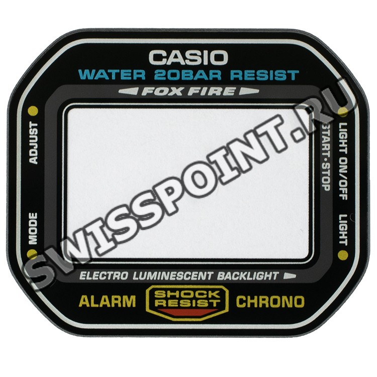 Минеральное стекло Casio 10465593 с принтом для часов Casio DW-5600E-1 Fox Fire