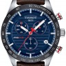 Коричневый кожаный ремешок Tissot T610038463, удлиненный, 20/18 XL, теленок, без замка, для часов Tissot PRS 516 Chronograph T100.417.16.041.00