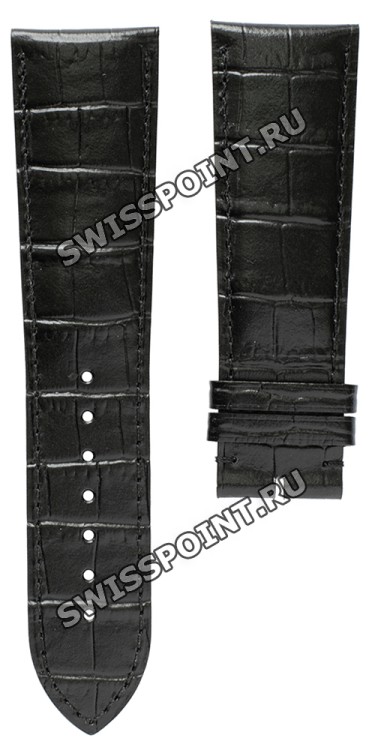 Черный кожаный ремешок Longines L682117587, теленок, удлиненный, 26/22 XL, для часов Longines DolceVita Classic L5.686.0, L5.686.4, L5.687.4