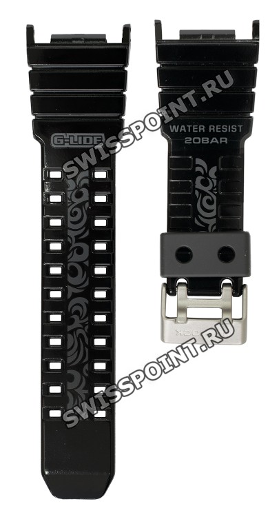 Черный полимерный ремешок Casio 10322603 для часов Casio GLX-5500