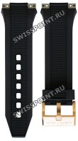 Черный каучуковый ремешок Certina C603017964, желтая пряжка, для часов Certina Ds Eagle C023.739