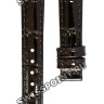 Коричневый кожаный ремешок Tissot T610047128, 14/12, с вырезом 5 мм, без замка, для часов Tissot T-Lady T126.207.36.013.00 Bellissima