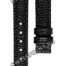 Черный кожаный ремешок Balmain B1732535, 13/12, с вырезом 2 мм, без замка, для часов Balmain Haute Elegance 8111, 8119