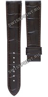 Коричневый кожаный ремешок Tissot T610035387, удлиненный, 21/18 XL, без замка, для часов Tissot Everytime Large T109.610