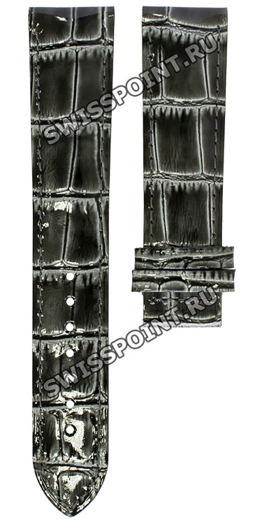 Серый кожаный ремешок Tissot T610034667, теленок, 20/18, без замка, для часов Tissot Bridgeport G669