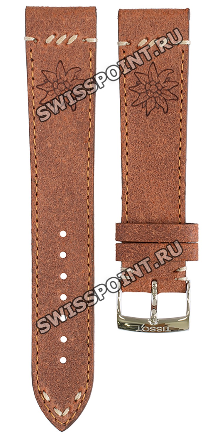 Оригинальный коричневый кожаный ремешок Tissot T600038290, теленок, 20/ ...