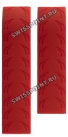 Красный силиконовый ремешок Tissot T610023044, без замка, для часов Tissot T-Race T011.414, T011.417, T372, T373, T472