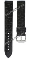 Черный кожаный ремешок Tissot T600028065, удлиненный, 19/18 XL, теленок, под крокодила, стальная пряжка, для часов Tissot Classic Dream T033.410