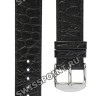 Черный кожаный ремешок Tissot T600028065, удлиненный, 19/18 XL, теленок, под крокодила, стальная пряжка, для часов Tissot Classic Dream T033.410