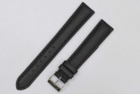 Черный кожаный ремешок из кожи теленка STAILER ORIGINAL 4221-1811 размер (18/16 мм), длина L (120 / 80) с тиснением под кожу теленка