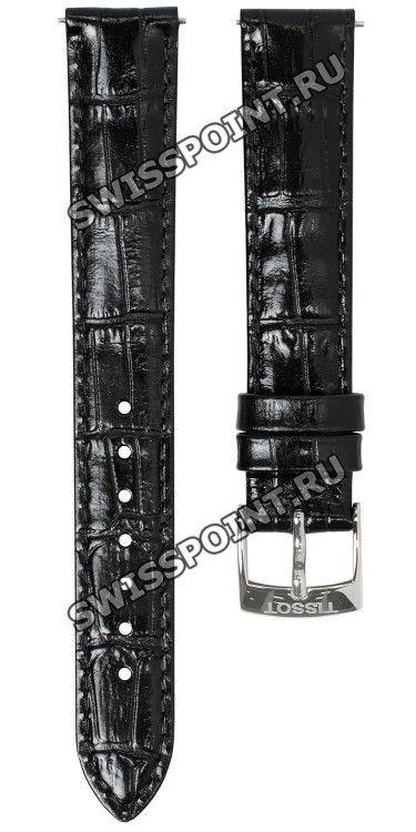 Черный кожаный ремешок Tissot T600045626, 15/14, стальная пряжка, для часов Tissot T-Lady T122.207.16.036.01 Carson Premium