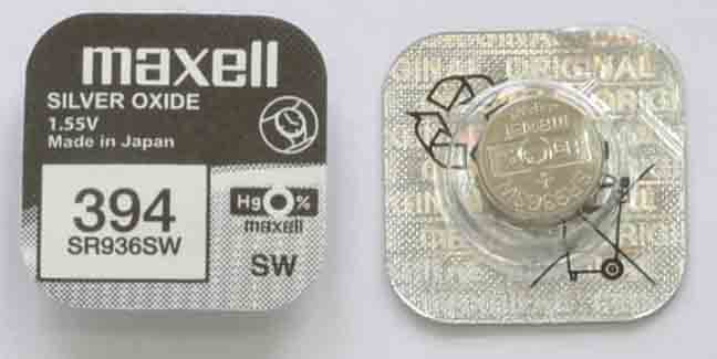 Часовая батарейка Maxell 394, SR936SW