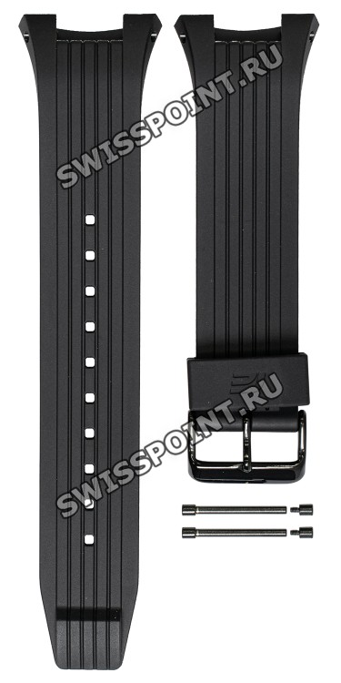 Черный резиновый ремешок Casio 10559543 для часов Casio EQS-800CPB-1A