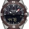 Коричневый кожаный ремешок Tissot T610044818, удлиненный, 22/20 XL, без замка, для часов Tissot T-Touch Expert Solar II Swiss Edition T110.420.46.051.00