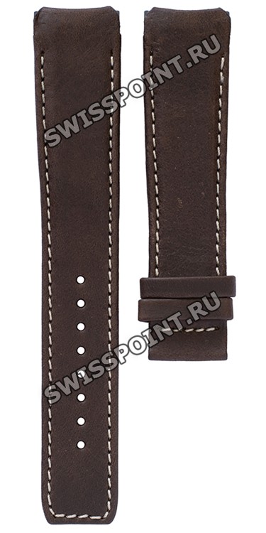 Коричневый кожаный ремешок Tissot T610044818, удлиненный, 22/20 XL, без замка, для часов Tissot T-Touch Expert Solar II Swiss Edition T110.420.46.051.00