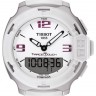 Белый силиконовый ремешок Tissot T603036308, алюминиевая пряжка, для часов Tissot T-Race Touch T081.420