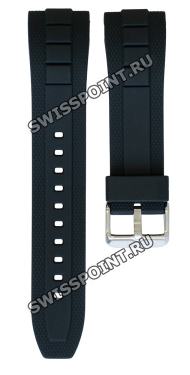 Черный полимерный ремешок Casio 10328600 для часов Casio MTF-E001, MTF-E002