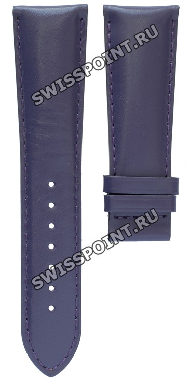 Фиолетовый кожаный ремешок Tissot T610028961, теленок, 22/18, без замка, для часов Tissot T-Wave T023.309