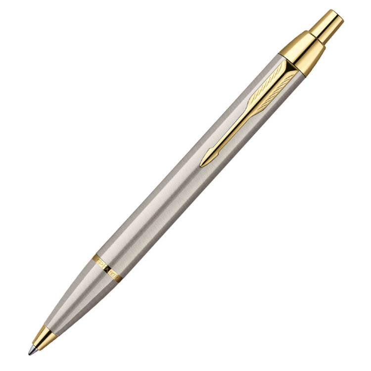 Ручка PARKER S0856480 Шариковая ручка Parker IM Metal, K223, цвет: Brushed Metal GT, стержень: Mblue (№ 113)