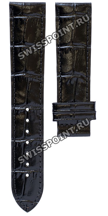Черный кожаный ремешок Tissot T610031762, теленок, 20/18, без замка, для часов Tissot Carson T907.407