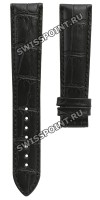 Черный кожаный ремешок Tissot T610035385, удлиненный, 21/18 XL, теленок, имитация крокодила, без замка, для часов Tissot Ch.Tour. T099.405, T099.407, T099.427