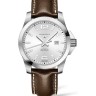 Коричневый кожаный ремешок Longines L682150232, 22/20, без замка, для часов Longines Conquest V.H.P. L3.726.4, L3.778.4, L3.760.4