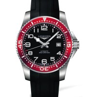 Черный каучуковый ремешок Longines L682125024 для часов Longines Conquest L36954, L3.695.4.59.2, L3.695.4.53.2