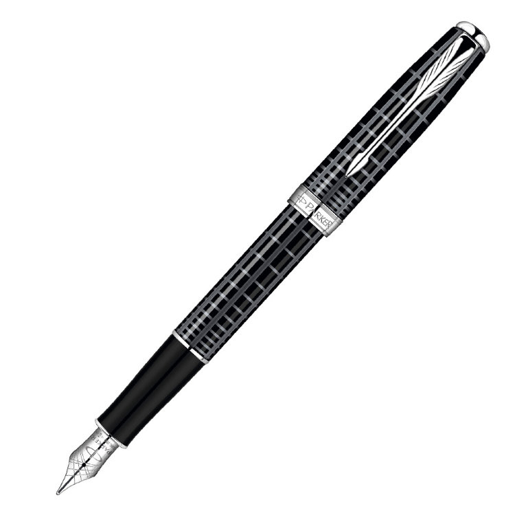 Ручка PARKER S0912390 Sonnet - PREMIUM Dark Grey CT, перьевая ручка, F, BL (№ 152)