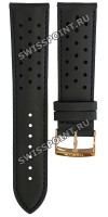 Черный кожаный ремешок Tissot T600038323, теленок, 22/20, розовая пряжка, для часов Tissot V8 T106.417