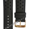 Черный кожаный ремешок Tissot T600038323, теленок, 22/20, розовая пряжка, для часов Tissot V8 T106.417.36.031.00