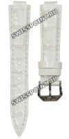 Белый кожаный ремешок Certina C600016809, глянцевый, теленок, с вырезом, 17/14, стальная пряжка, для часов Certina DS Queen C018.210