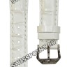 Белый кожаный ремешок Certina C600016809, глянцевый, теленок, с вырезом, 17/14, стальная пряжка, для часов Certina DS Queen C018.210
