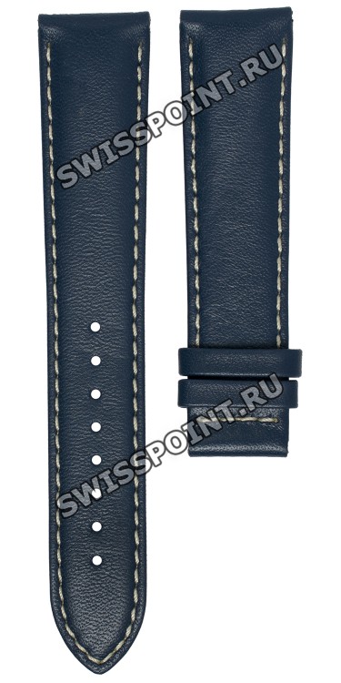 Синий кожаный ремешок Tissot T610045691, 20/18, без замка, для часов Tissot T-Classic T927.407.46.041.01 Gentleman