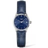 Синий кожаный ремешок Longines L682155258, 13/10, без замка, для часов Longines Presence L4.321.4, L4.360.4