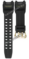 Черный полимерный ремешок Casio 10615199, желтая пряжка, для часов Casio GR-B100GB-1A