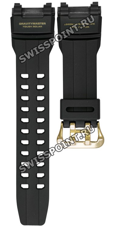 Черный полимерный ремешок Casio 10615199, желтая пряжка, для часов Casio GR-B100GB-1A