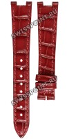 Красный кожаный ремешок Balmain B1732634, 16/13, с фигурным вырезом 7 мм, без замка, для часов Balmain Haute Elegance 8134