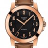 Коричневый кожаный ремешок Tissot T600040539, удлиненный, 21/19 XL, теленок, желтая пряжка, для часов Tissot Gentleman T098.407