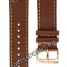 Коричневый кожаный ремешок Tissot T600040539, удлиненный, 21/19 XL, теленок, желтая пряжка, для часов Tissot Gentleman T098.407