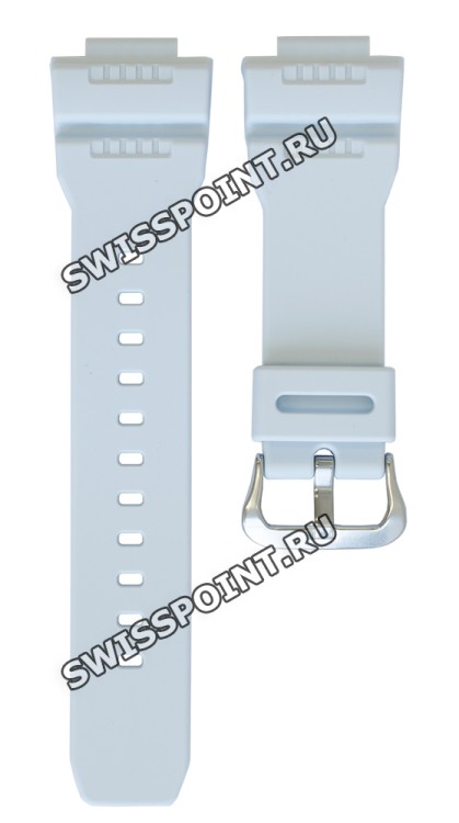 Белый полимерный ремешок Casio 10332100 для часов Casio G-7900A-7, GW-7900A-7