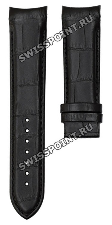 Черный кожаный ремешок Tissot T610028591, теленок, имитация крокодила, без замка, 22/20, для часов Tissot Couturier T035.407, T035.410, T035.428, T035.446