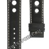 Черный кожаный ремешок Tissot T610030783, удлиненный, 19/18 XL, теленок, с отверстиями, белая прострочка, без замка, для часов Tissot PRC 200 FIBA T014.421
