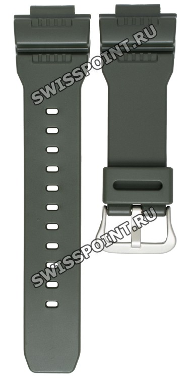 Зеленый полимерный ремешок Casio 10403785 для часов Casio GR-7900KG-3, GW-7900KG-3